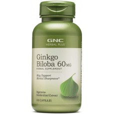 GNC Ginkgo Biloba 60 мг Витаминный комплекс для работы мозга 100 таблеток