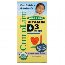 Витамин Д3 для детей  Vitamin D3 Drops  ChildLife со вкусом ягод 6.25 ml