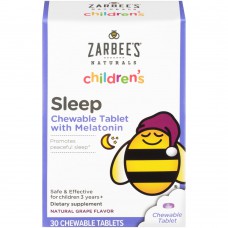 Zarbee's Таблетки Children's Sleep с мелатонином со вкусом натуральных ягод, 30 жевательных таблеток