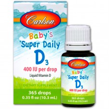 Витамин D3 в каплях Carlson Super Daily 400 IU, 10,3 мл 365 капель