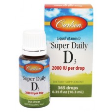 Витамин D3 в каплях Carlson Super Daily 2000 IU, 10,3 мл 365 капель