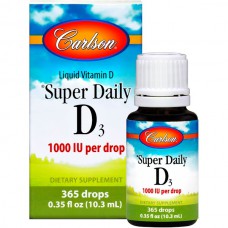 Витамин D3 в каплях Carlson Super Daily 1000 IU, 10,3 мл 365 капель