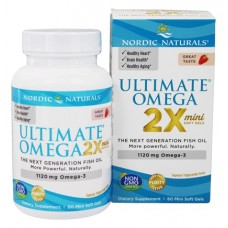 Комплекс витаминов для сердца и мозга Ultimate Omega 2X Mini Nordic Naturals, 60 капсул