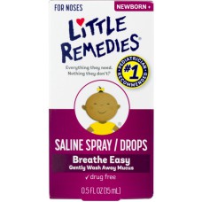 Спрей для носа и аспиратор от заложенности носа Little Remedies Saline Spray/Drops 15 мл