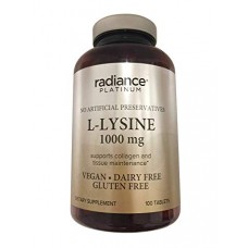 Комплекс витаминов для кожи, волос и ногтей Radiance Platinum L-Lysine 1000 mg, 100 таблеток