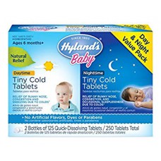 Обезболивающее средство для детей при проcтуде Hyland's Baby Day Time & Night Tiny Cold 250 таблеток