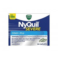 Vicks NyQuil SEVERE Средство для лечения простуды и гриппа 24 капсулы