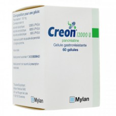 CREON 12 000 U Креон Препарат улучшающий процессы пищеварения 60 капсул