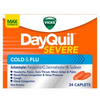 Средство для лечения простуды и гриппа Vicks DayQuil SEVERE Cold&Flu 24 капсулы