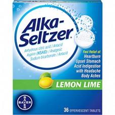 Bayer Alka-seltzer  Lemon Lime Средство от похмелья 36 табл