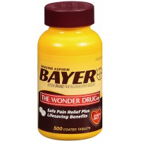 Bayer Genuine Aspirin 325 mg Оригинальный Аспирин таблетки в оболочке 500 таблеток