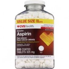 Таблетки от простуды Аспирин CVS Genuine Aspirin Pain Reliever, 325 мг 500 таблеток