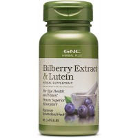 GNC Herbal Plus Bilberry Extract Lutein  Комплекс ягод черники и лютеина 60 табл