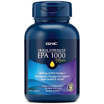 GNC Triple Strength EPA 1000 mini 90 гелевых капсул