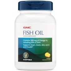 Рыбий жир GNC Fish Oil 300 mg с лимонным ароматом 90 капсул