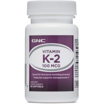 GNC Vitamin K-2 100 mcg Витамины 60 шт