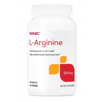 GNC L-Arginine 500 mg Аргинин 90 табл