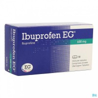 Обезболивающее широкого спектра действия  Ibuprofen EG 600mg 50 табл