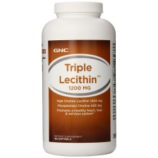 Витамины для печени Лецитин "Тройная сила" GNC Triple Lecithin, 1200 мг 180 капсул