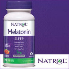 БАД Melatonin Sleep со вкусом клубники Natrol, 5мг 250 таблеток