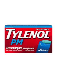 Сильное ночное обезболивающее и снотворное Tylenol, 225 таблеток