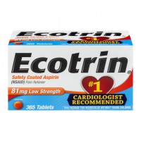 Ecotrin Low Strength Safety Coated Aspirin, NSAID, 81mg, 365 Tablets