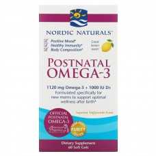 Nordic Naturals, Postnatal Omega-3 омега-3 1120 мг, 60 капсул