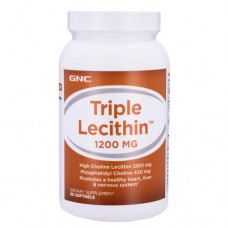 Витамины для печени Лецитин "Тройная Сила" GNC Triple Lecithin, 1200 мг 90 капсул