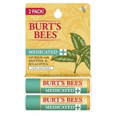 Лечебный бальзам для губ Burt's Bees Medicated Lip Balm 2 pack 2 штуки x 4,25 г (с ментолом и маслом эвкалипта)