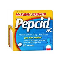 Таблетки от изжоги Maximum Strength Acid Reducer Tablets Pepcid AC, 50 таблеток