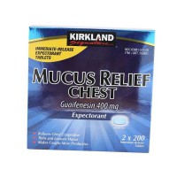 БАД Mucus Relief Chest Guaifenesin Kirkland Signature, 400мг 2x200 таблеток