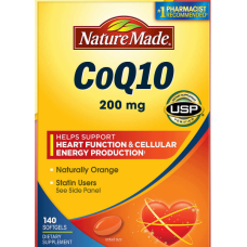 Коэнзим CoQ10 для сердца и почек Naturally Orange Nature Made, 140 капсул