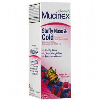 Сироп от простуды для детей от 6 лет Mucinex Childrens Multi-Symptom Cold&Fever, 118 мл