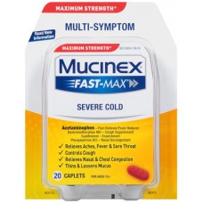 Капсулы от простуды универсальные Mucinex Fast Max Severe Cold, 20 капсул