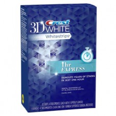 Crest 3D White Whitestrips 1 Hour Express Отбеливающие полоски для зубов Супер быстрое отбеливание за 1 час