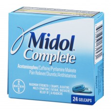 Обезболивающие гелевые капсулы Bayer Midol Complete Gelcaps,  24 капсулы