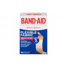 Пластырь бактерицидный Band-Aid Flexible Fabric, 30 штук