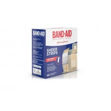 Пластырь бактерицидный Band-Aid Sheer Strips, 80 штук