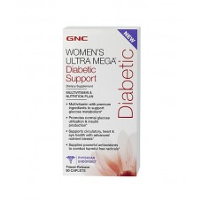 Витамины для сердца GNC Women's Ultra Mega Diabetic Support для женщин для улучшения метаболизма глюкозы