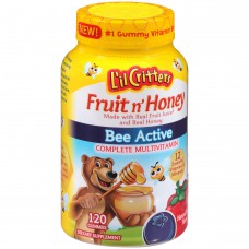 Мультивитамины жевательные для детей от 2 лет Vitafusion Lil Critters Fruit n Honey Bee Active Complete, 120 мармеладок