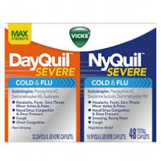 Капсулы от простуды и гриппа Vicks DayQuil & NyQuil SEVERE, 48 капсул