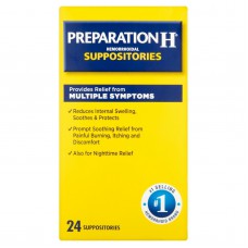 Свечи от геморроя Preparation H hemorrhoidal Suppositories, 24 штуки