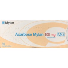 Лекарство от диабета Acarbose Mylan, 50 таблеток 100 мг 