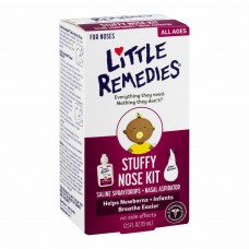 Спрей для носа и аспиратор от заложенности носа Little Remedies Stuffy Nose Kit Saline Spray + Nasal Aspirator, 15 мл