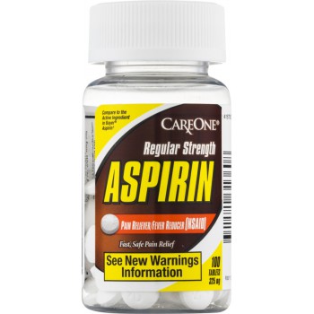 Таблетки от простуды Аспирин CareOne Aspirin, 100 таблеток