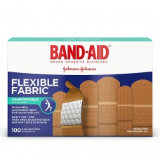 Пластырь бактерицидный Band-Aid Flexible Fabric, 100 штук