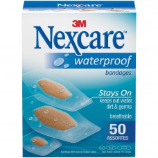 Пластырь водонепроницаемый Nexcare Waterproof Bandages, 50 штук