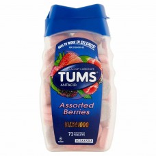 Таблетки от изжоги жевательные Ultra Strength 1000 Antacid Tums, 72 таблетки