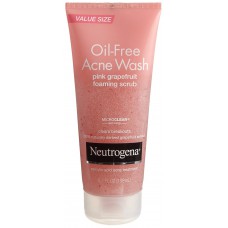 Очищающий мягкий скраб лечения акне и пигментных пятен Neutrogena Oil-Free Acne Wash Pink Grapefruit Froaming Scrub, 124 мл