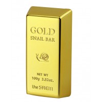 Мыло для умывания с экстрактом золота, муцина улитки, оливы  The Saem Snail Gold Snail Bar, 100 г